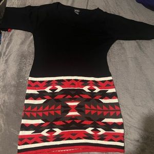 1X Holiday sweater dress
